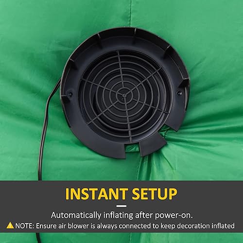 Miniatura 6 de HOMCOM Decoración inflable de árbol de Navidad de 6 pies con Papá Noel y pingüino, decoración de Navidad para patio inflable al aire libre con