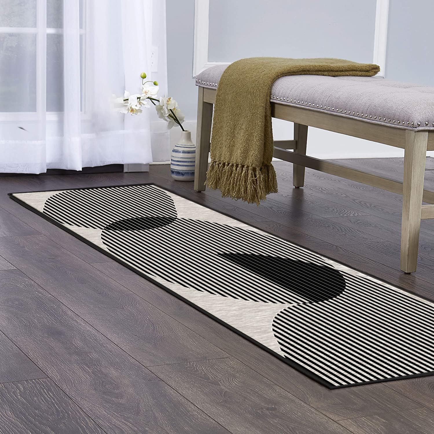 AULIVB Motifs Géométriques Tapis 40x110cm Facile à Entretenir et à