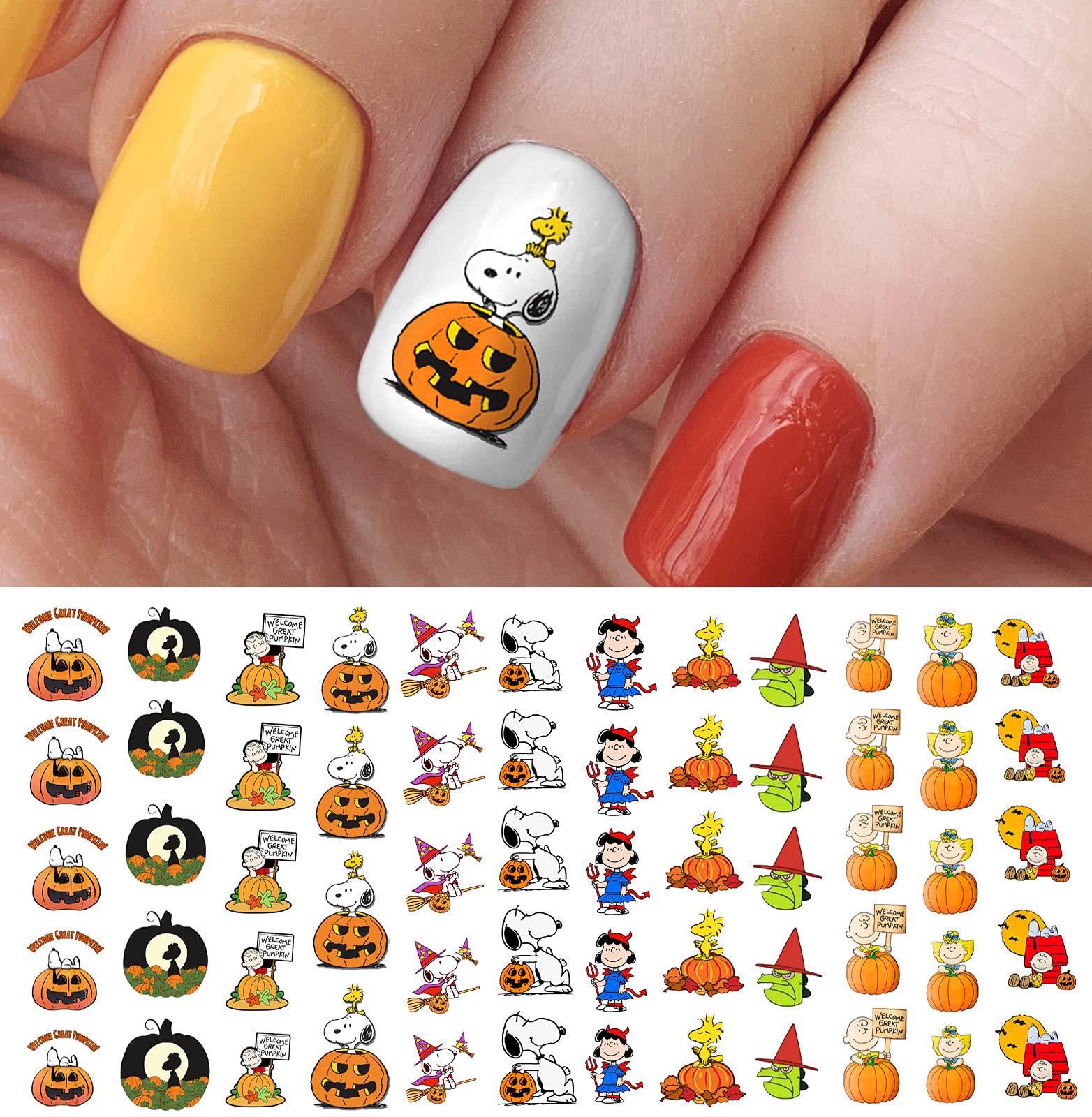 Amazon.com: Snoopy The Great Pumpkin Charlie Brown Peanuts Halloween  Waterslide Nail Art Decals : Beauty & Personal Care