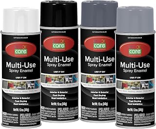 Spray Paint, 12 oz, 4-Pack (Gray Mix: Gloss White, Gloss Black, Dark Gray, Light Gray) – All-Purpose, Indoor & Outdoor, Rust Resistant, for Wood, Metal, Plastic & Masonry