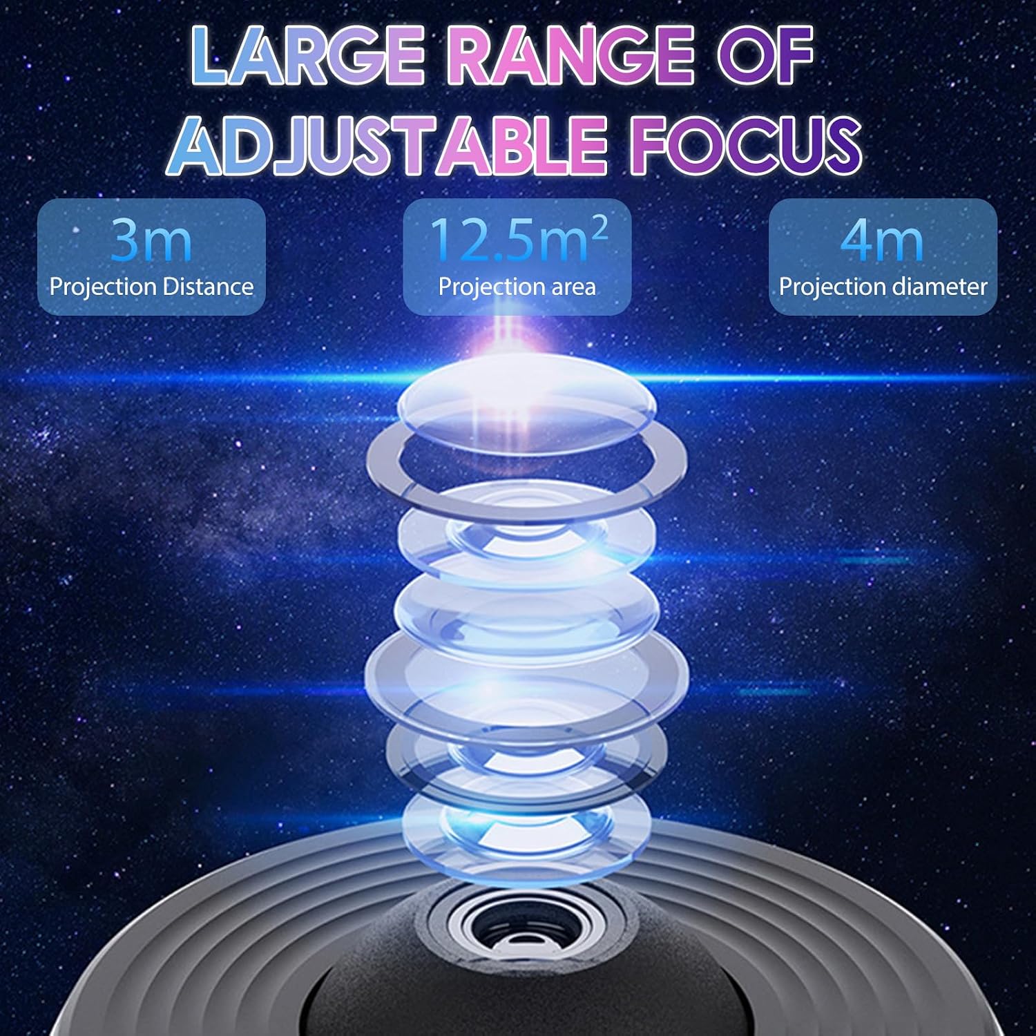 Star Galaxy Projector, Silent Galaxy Projector with 13 Film Discs Compact Star Projector Galaxy Light Adjustable Focus Nebula Projector Light Galaxy Light for Kids, Ceiling, Gifts, Room Decoration
