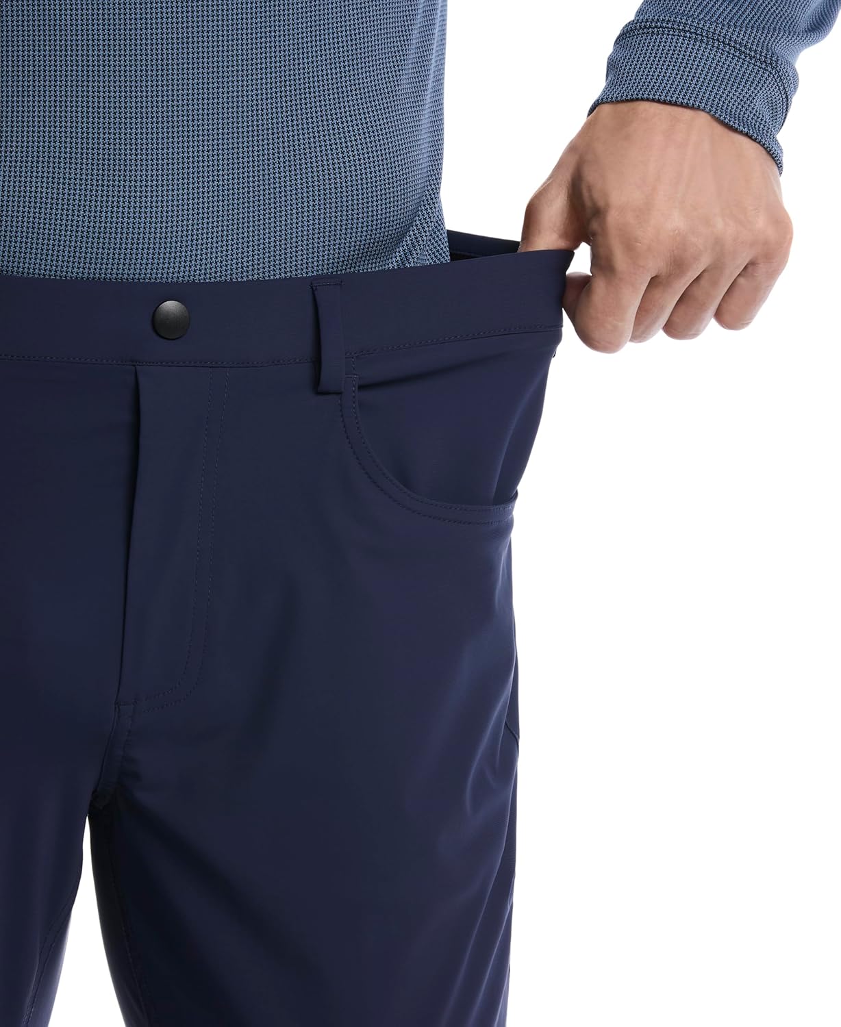 PGA Tour Mens 5-Pocket Performance Pull-on Golf Pants, 30"/32" Inseams, 4-Way Stretch, Moisture-Wicking, Sun Protection - Image 5