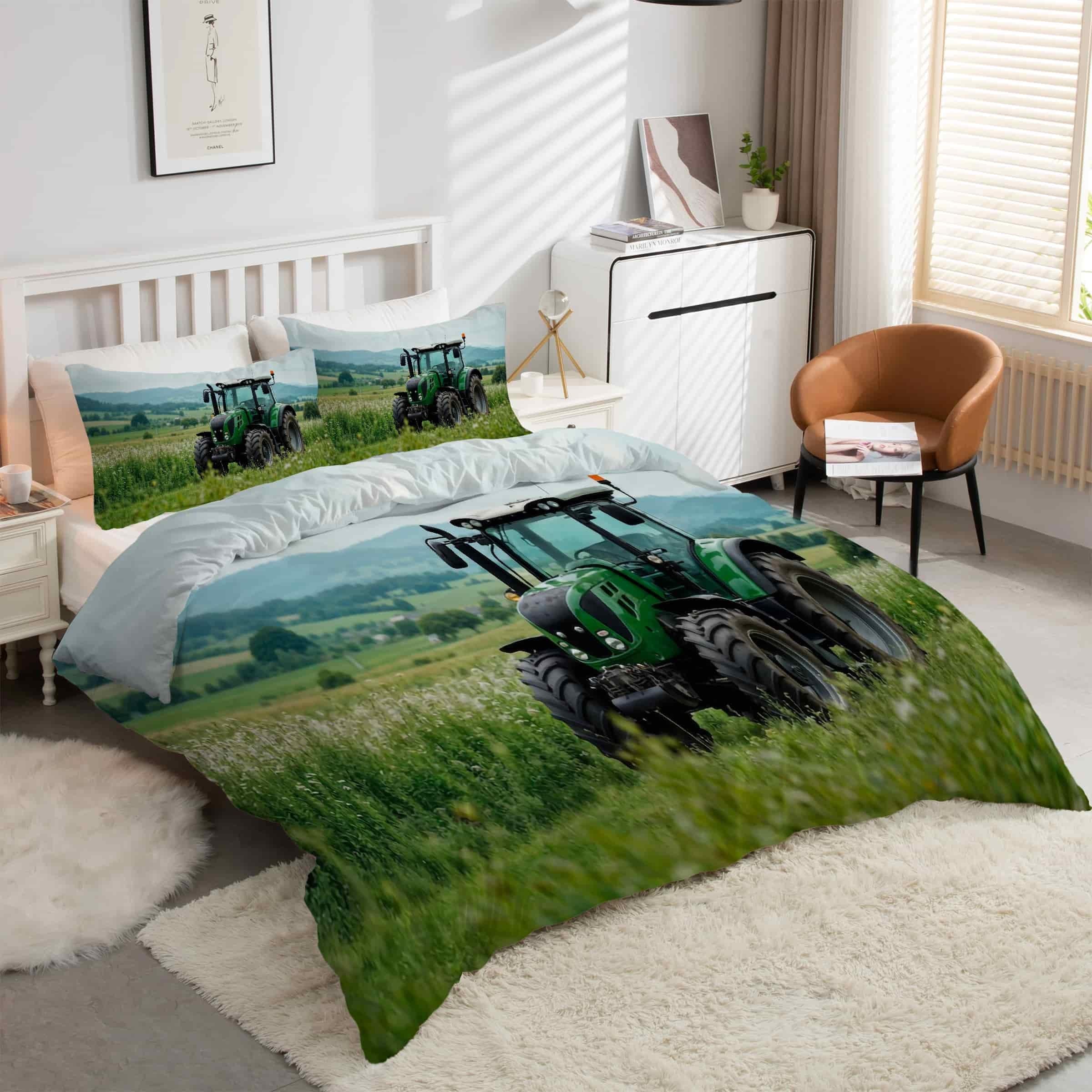 Housse de couette 220x240 tracteur pour une ambiance champêtre unique