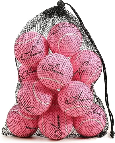 Miniatura 12 de Bulk Tennis Balls for Beginner – 12 Pack High Elasticity Practice Tennis Balls with Mesh Bag, Suit for Pet Dog Training, Fetching Azul