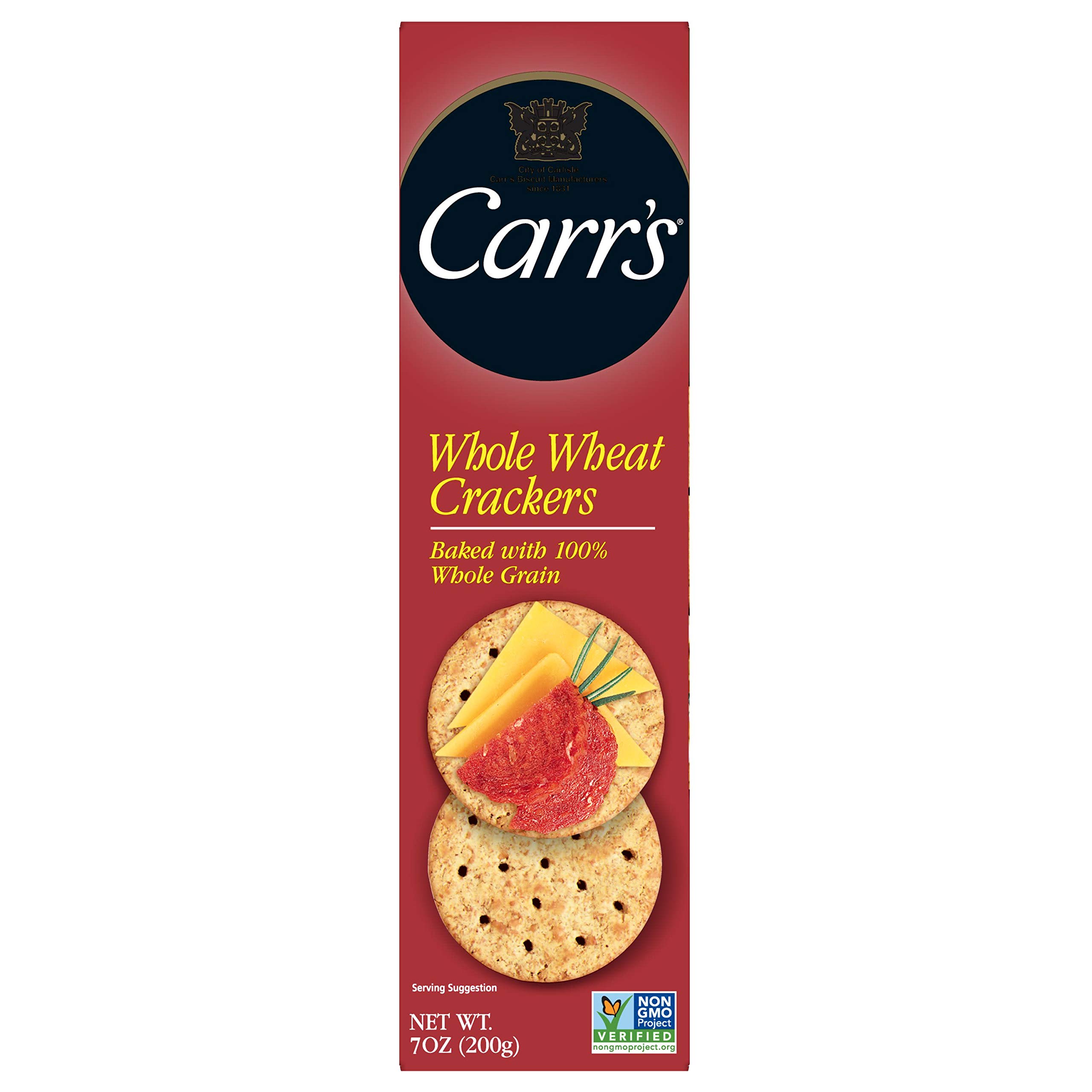 Carr's Crackers, Whole Grain Crackers, Party Snacks, Whole Wheat, 7oz
