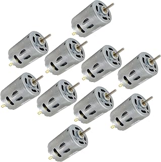 10 Pack 9V Heavy Duty DC Motor 12,500 RPM Max (1.08" Diameter x 1.48" Length) - EX ELECTRONIX EXPRESS
