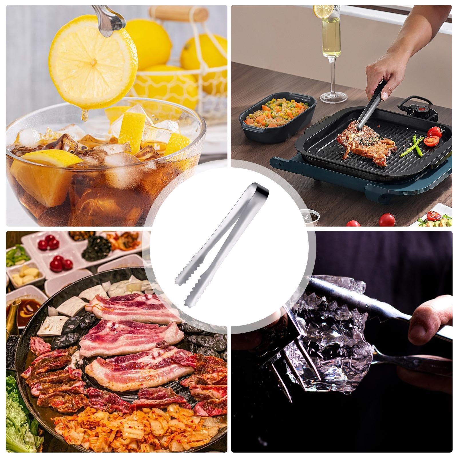 Pinze Per Zucchero In Acciaio Inox 304 - 10 Pezzi Da 11cm - Per Ghiaccio, Antipasti E Buffet - Ideali Per Feste - Foto 7