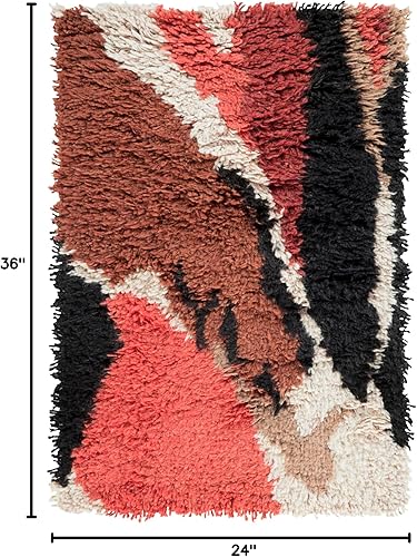 Miniatura 2 de MarkDay - Alfombras redondas Ransdorp modernas de 8 pies color carbón gris y beige para sala de estar dormitorio o cocina 8 pies redondos