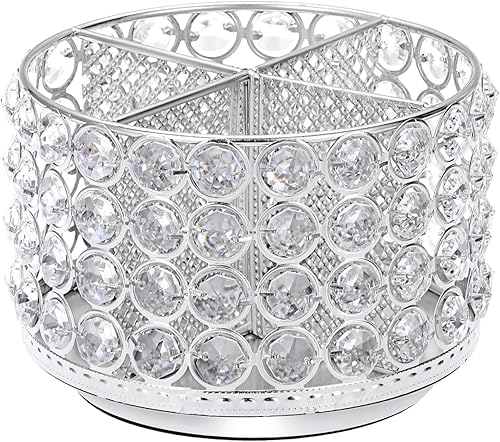 Hipiwe Organizador de tocador de cristal, soporte para brochas de maquillaje, organizador giratorio de 360 pinceles cosméticos, soporte giratorio