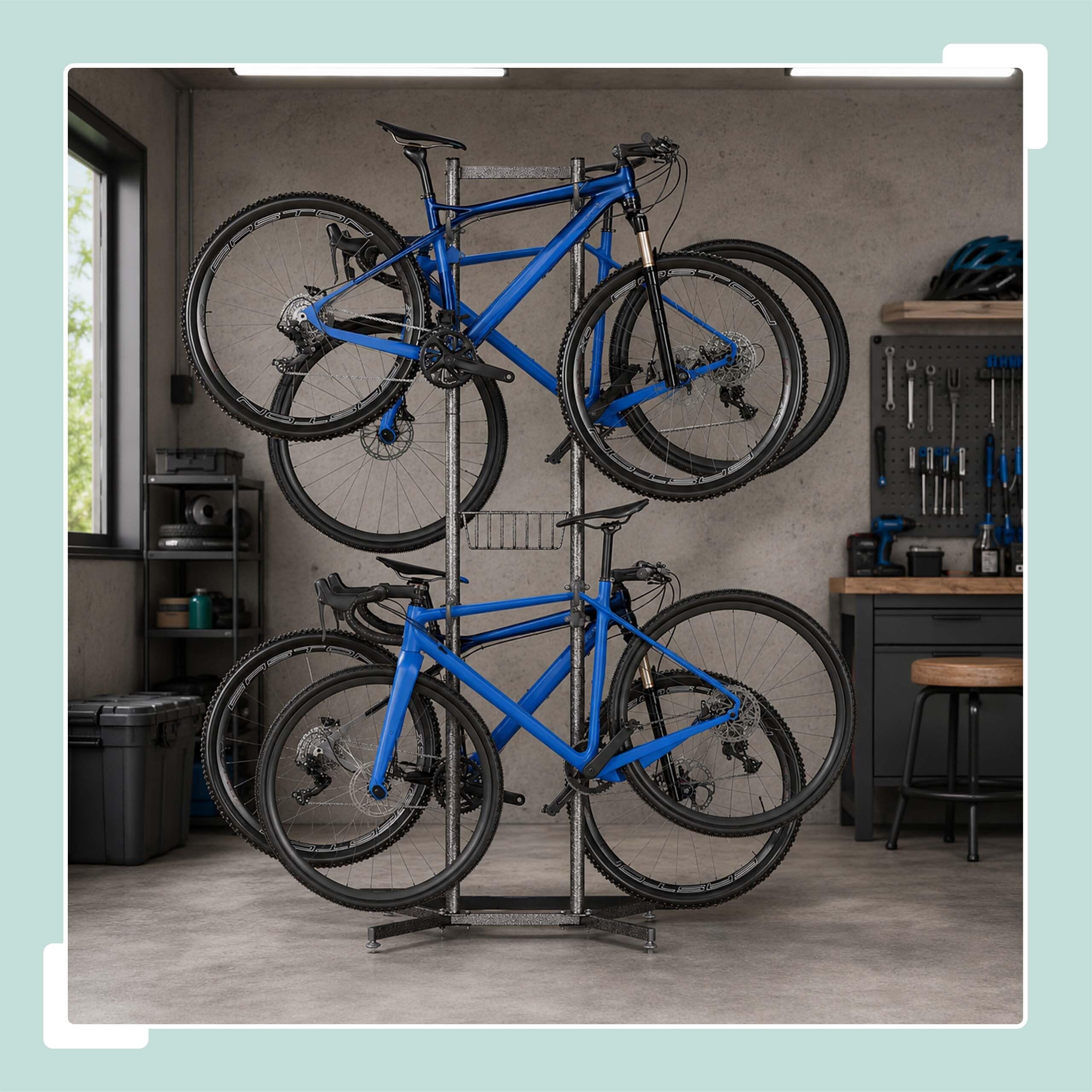 Relaxdays Soporte para 4 bicicletas: MTB, negro