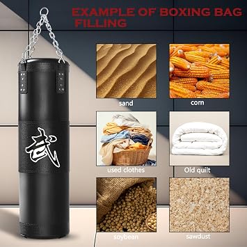 Mesetast Punching Bag for Adults, 4ft Heavy Boxing Bag Set with 12oz Boxing Gloves, MMA Karate Kickboxing Boxing Home Gym Martial Art - Unfilled