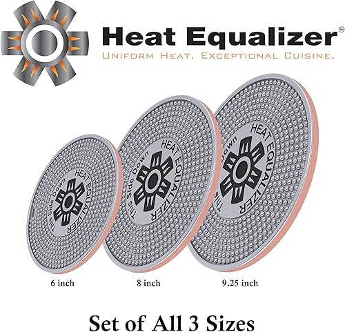 Miniatura 2 de Juego de los 3 tamaños  El difusor de calor Heat Equalizer para estufa de gas y estufa eléctrica  Aluminio y aleación de cobre, placa caliente y