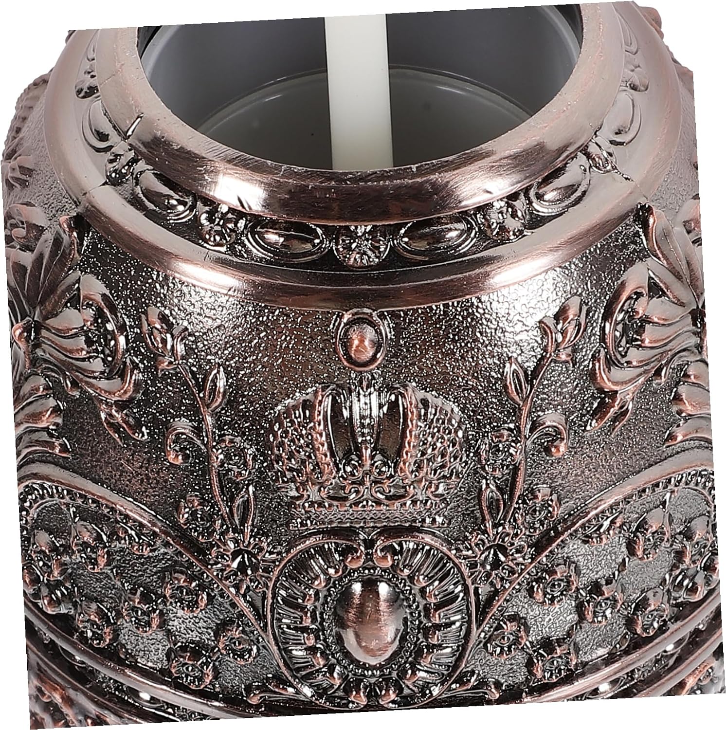Zerodeko Creative Pressing Type Toothpick Holder Copper Dispenser for Home and Restaurant Table with Elegant Design and Stable Structure for Clean Storage