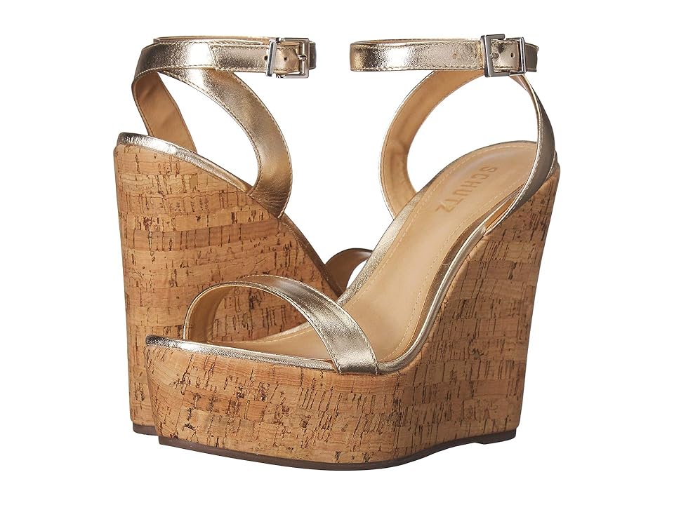 

Schutz Eduarda (Platina Leather/Cortica) Women's Sandals, Brown