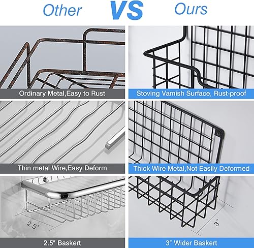 Miniatura 7 de Soporte de pared para especias, organizador de especias para gabinete y puerta de despensa, juego de 4 estantes colgantes para especias que ahorran