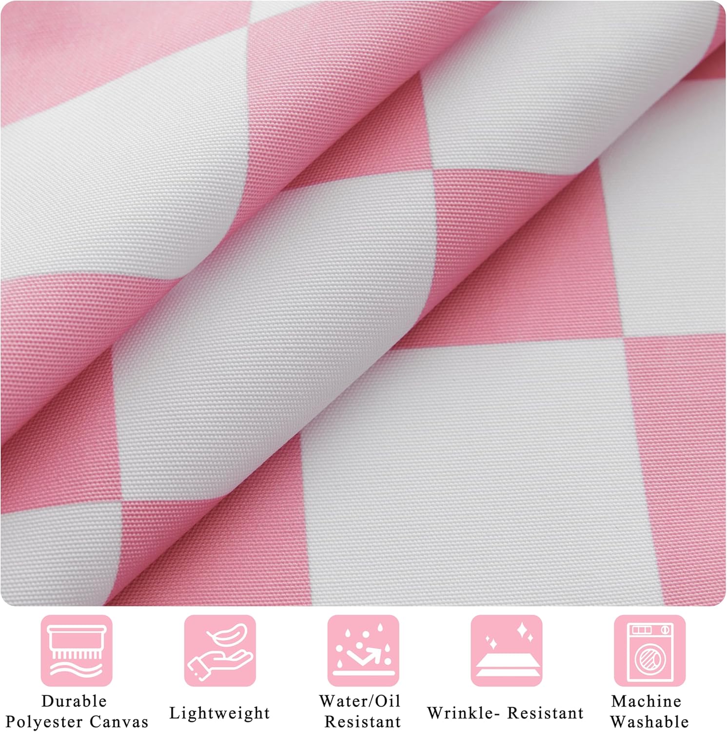 2 Pack Checkered Kitchen Apron, Pink Checkerboard Aprons for Women with Pockets Cute Aesthetic Trendy, Chef Apron for Men, Waterproof Aprons for Cooking - Image 4