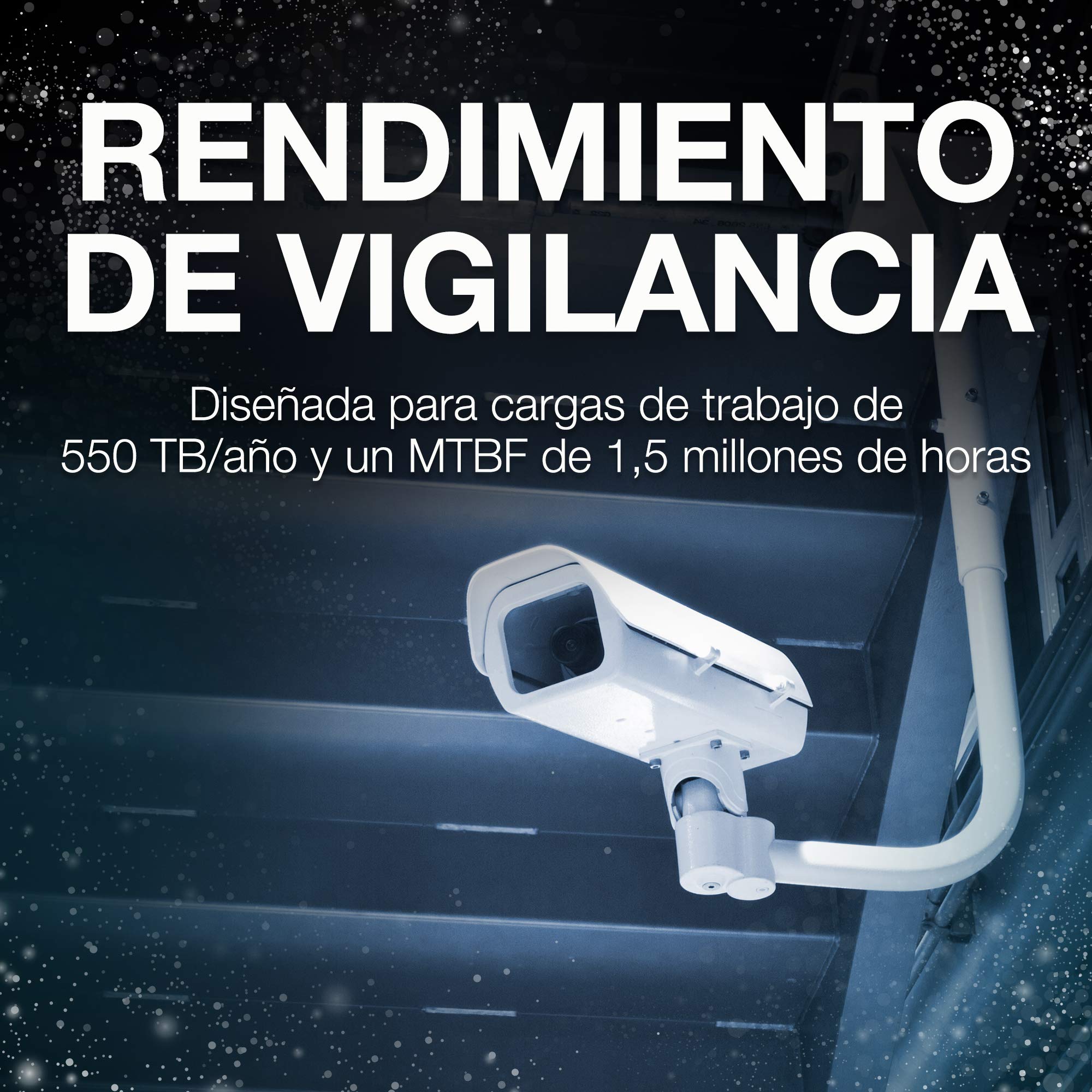 Seagate SkyHawk AI, 16 TB, Unidad Disco Duro Interna de Vigilancia, SATA a 6 GB/s, Caché de 256 MB, DVR, Sistema de cámaras de seguridad NVR y 3 años de servicios Rescue (ST16000VE000)