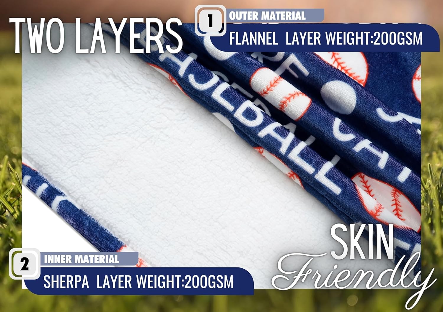 Baseball Gifts Themed Wearable Blanket Hoodie, Oversized Hooded Blanket, Plush, Cozy, Warm, Soft - Adult