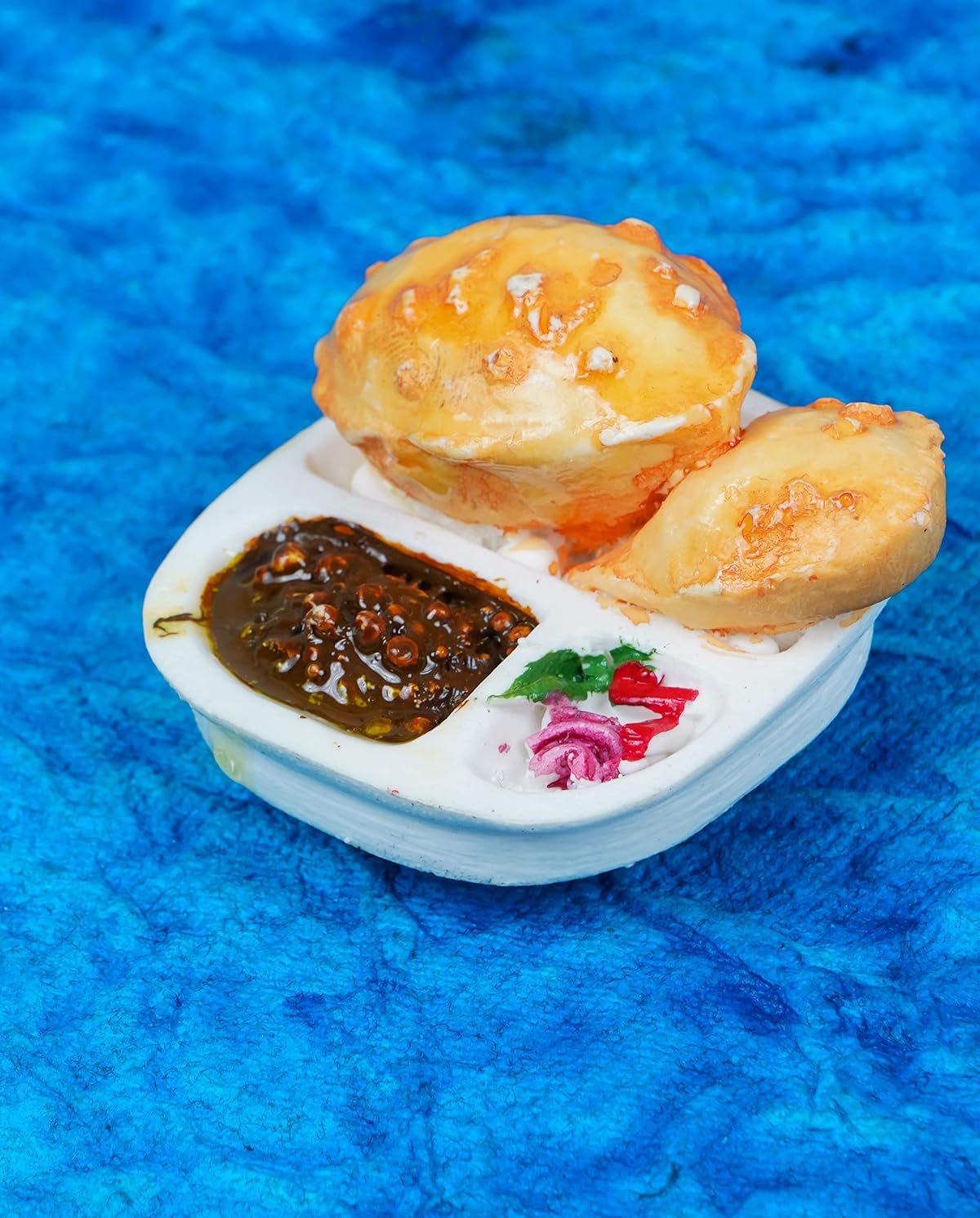 DT DECTONE Indian Food Chole Bhathura Fridge Magnet Miniature Food 3D Fridge
