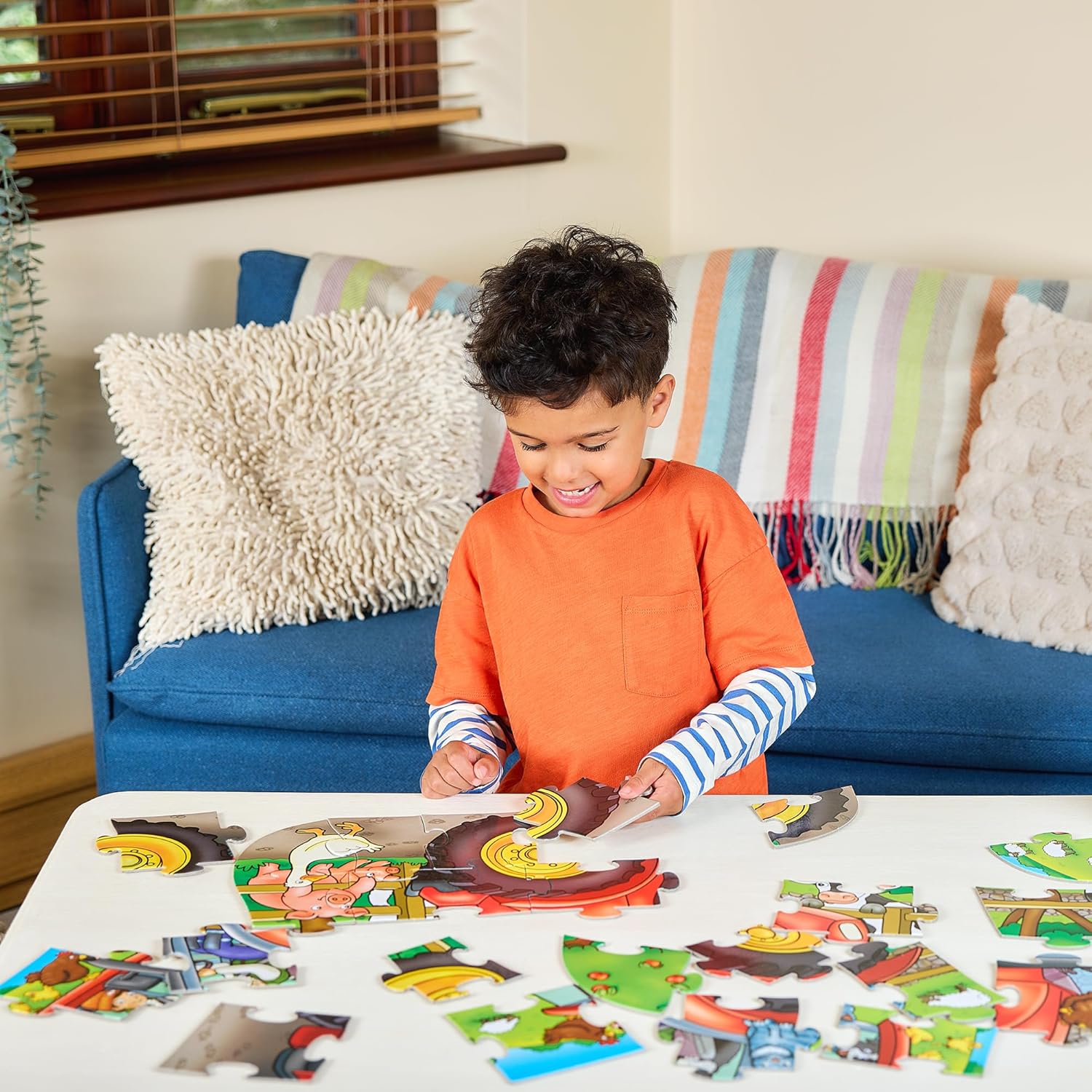 Big Tractor Shaped Floor Puzzle