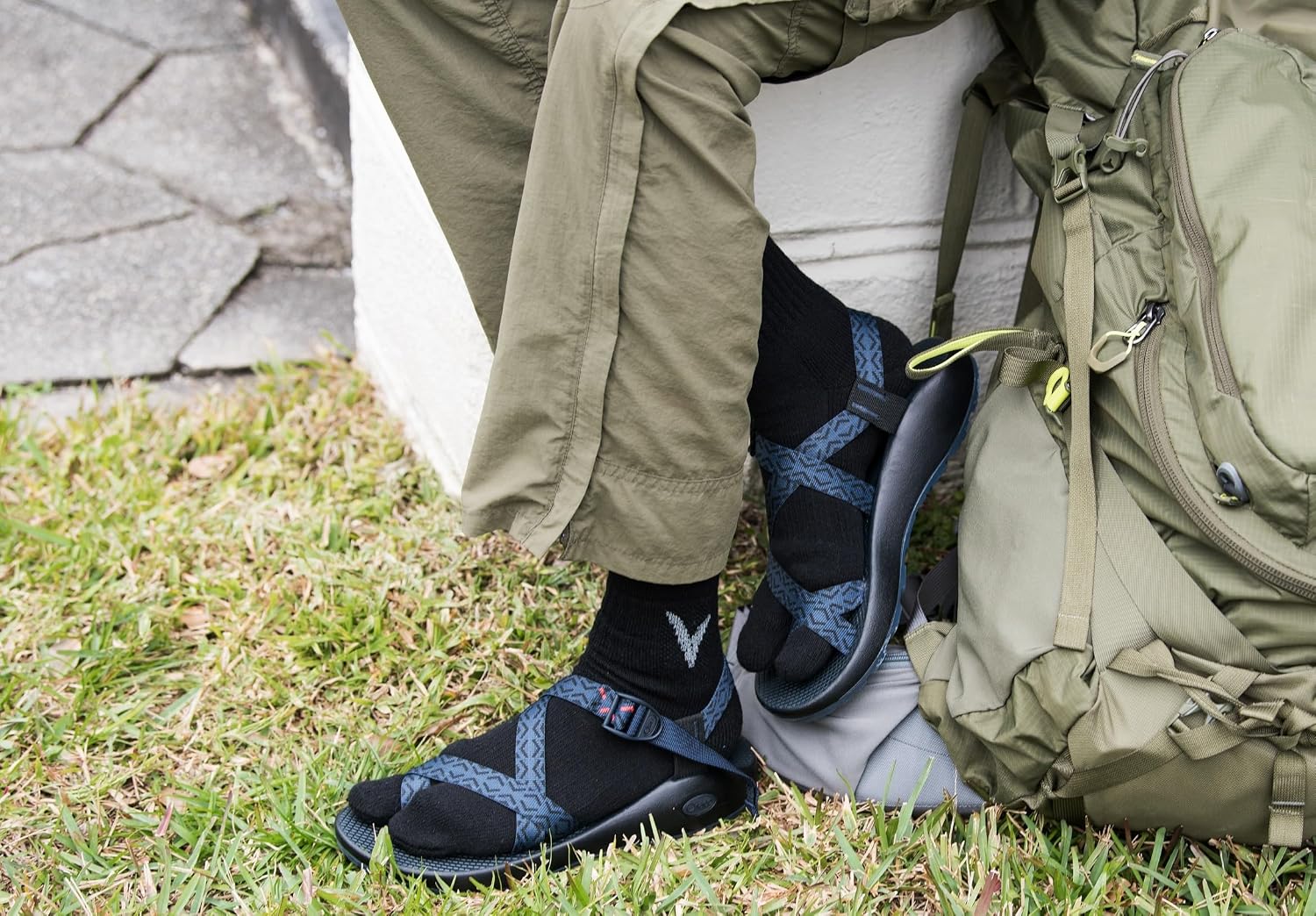 V-TOE SOCKS Wool Blend Flip-Flop Tabi Hiking Athletic Or Casual Breathable Split-Toe Socks image 3