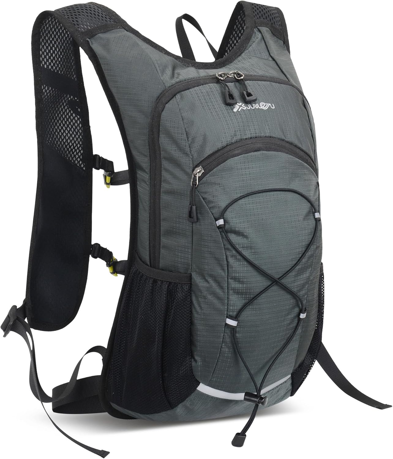 Outdoor Hiking Backpack, Multifunctional Climbing Travel Backpack, Waterproof Nylon Hydration Pack for Cycling (Gray)