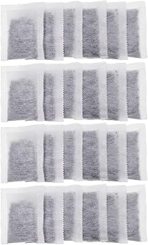 24 Pack Replacement Activated Charcoal Distiller Filters - Coconut Shell Activated Carbon Filter Sachets -Compatible with Megahome and other Countertop Distillers