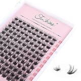 Cluster Lashes Extensions, 120Pcs Individual Lashes Wide Stem D Curl Mix 9-15mm Length DIY Eyelash Extension Individual Soft False Lashes for Personal Use at Home
