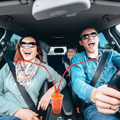 Miniatura 12 de Geiserailie 12 popotes flexibles de plástico extra largos para fiestas, camping, situaciones de movilidad limitada, lavavajillas