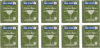 North Mountain Supply - RS-CB-10 Red Star Cote des Blancs Wine Yeast - Pack of 10 - With Freshness Guarantee