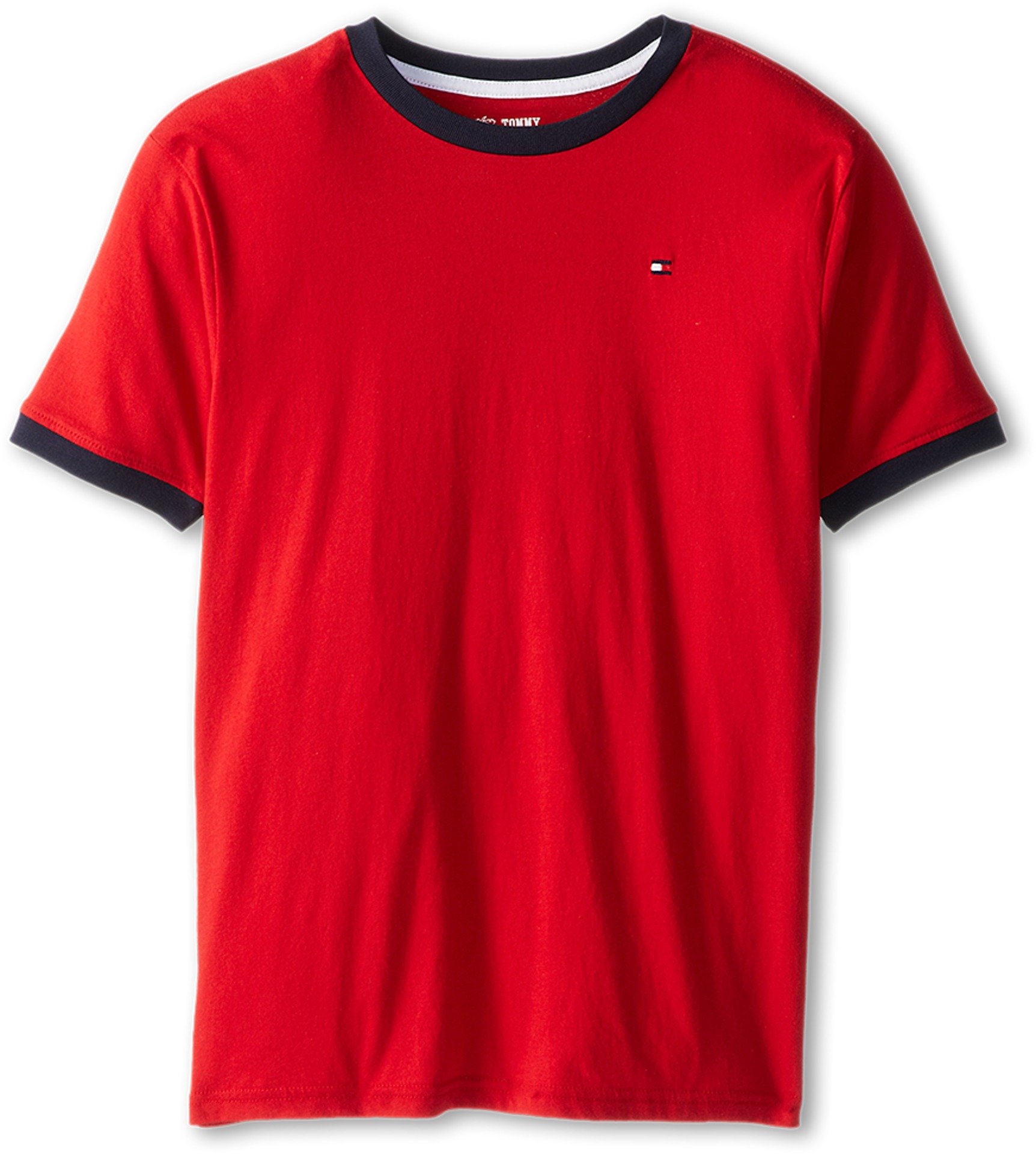 Tommy Hilfiger Boys' Short Sleeve Ken Ringer Crew Neck T-Shirt, Soft, Comfortable, Relaxed Fit
