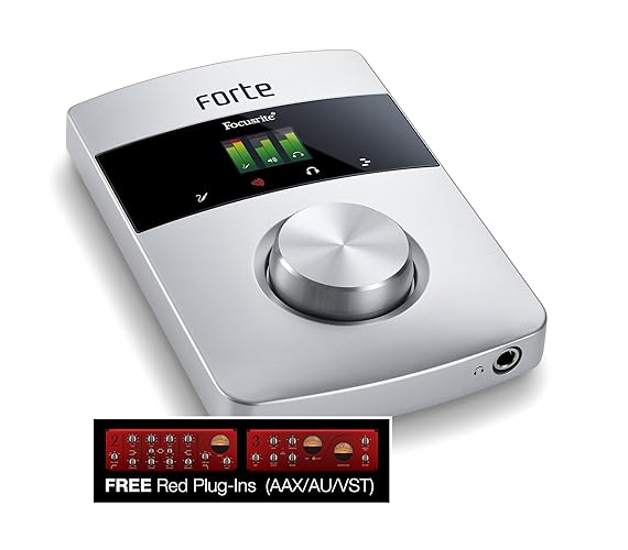 Focusrite Forte Premium 2 In, 4 Out Interfaz USB portátil para Mac y Windows