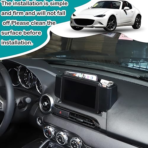 Miniatura 6 de Caja de almacenamiento de tablero de consola central de ABS compatible con Mazda MX-5 ND 2015-2023 Pantalla de navegación trasera Bandeja de