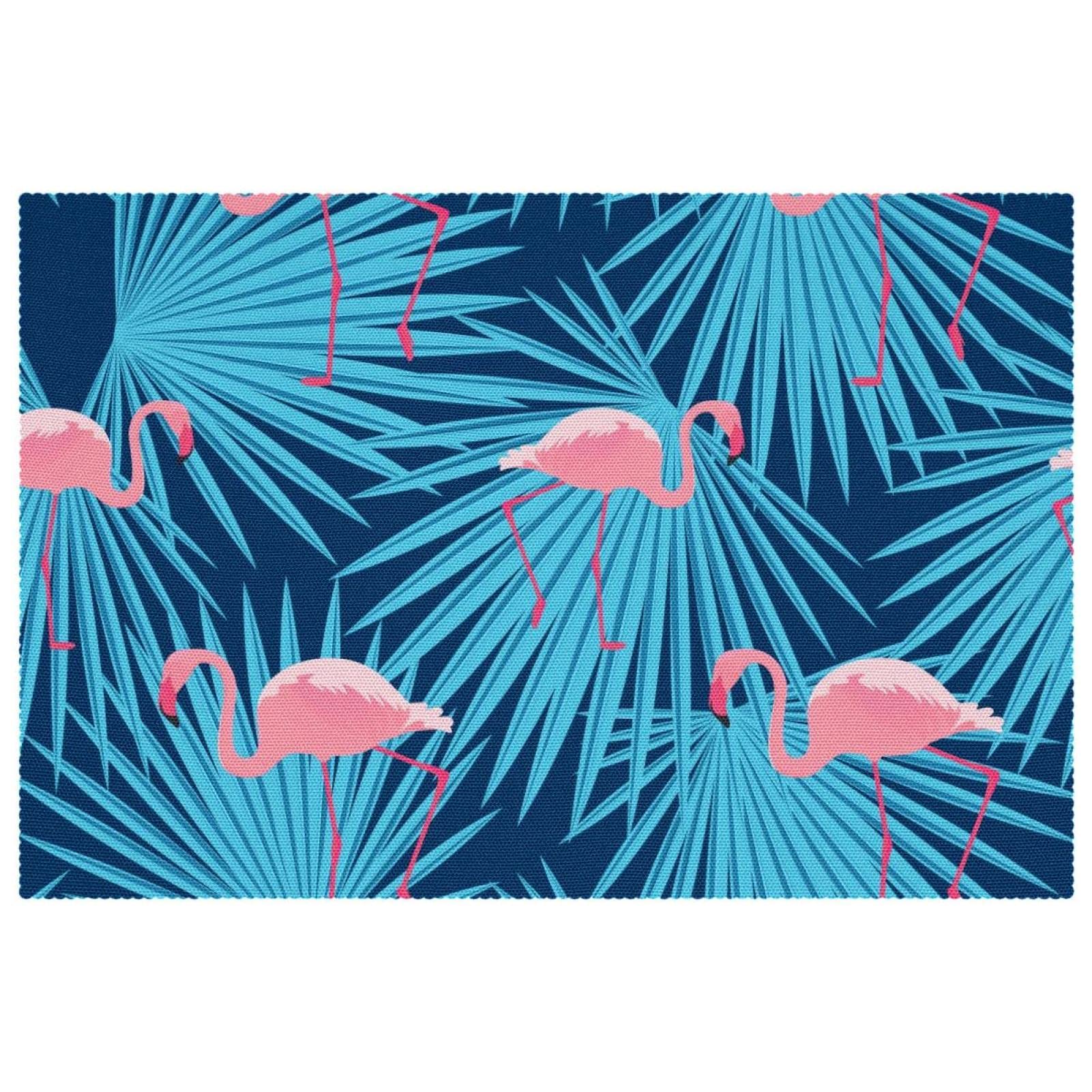 Set de table flamant rose aux finitions soignées pour grand confort