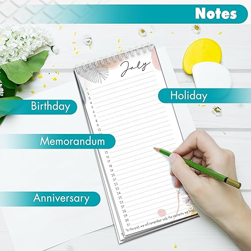 Miniatura 6 de Collections Calendario perpetuo de 5 x 10 pulgadas, para cumpleaños, celebra cada momento de 12 meses, aniversarios y fechas especiales, organizador