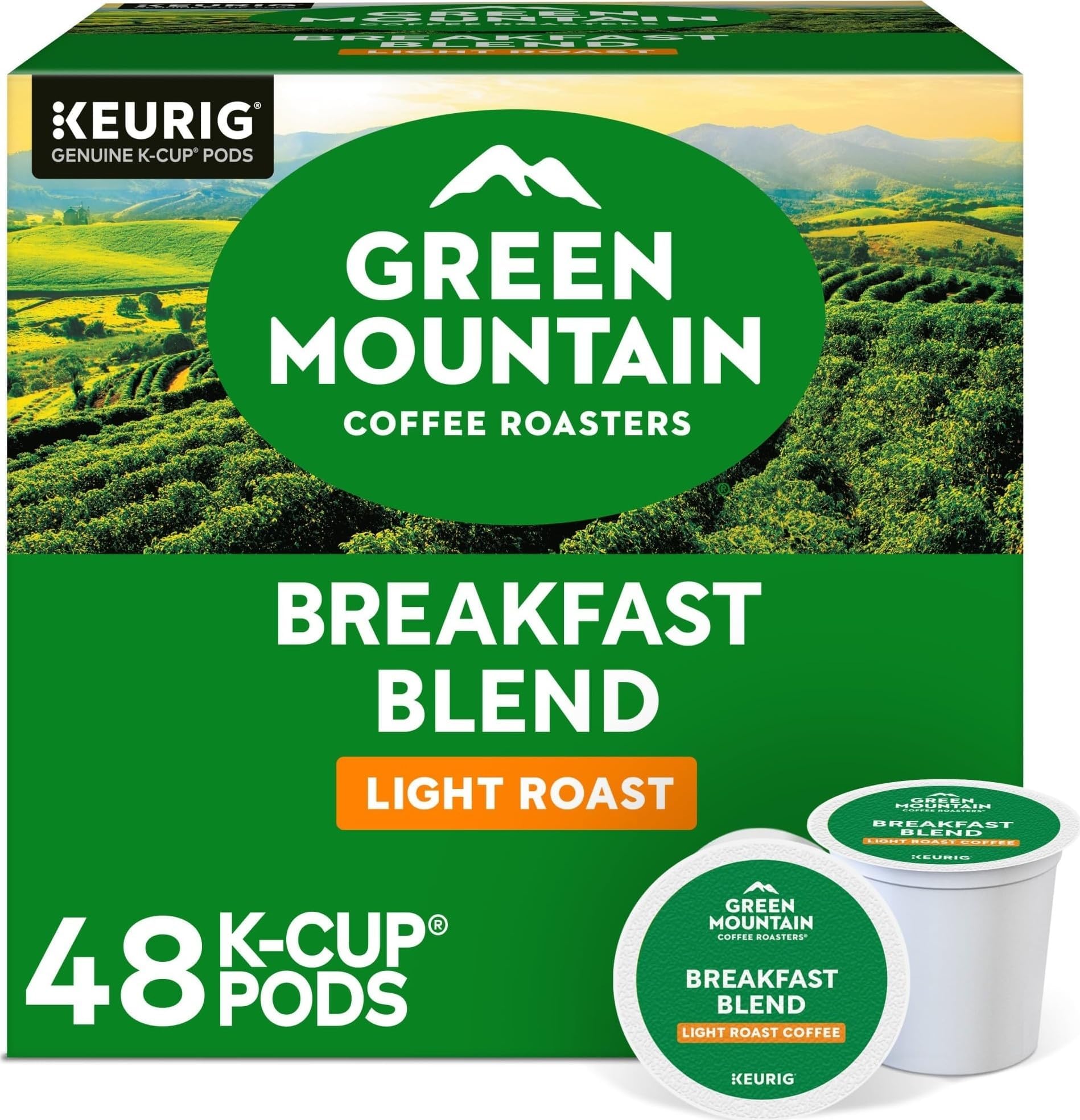 Breakfast Blend Single-Serve Keurig K-Cup Pods, Light Roast Coffee, 48 Count