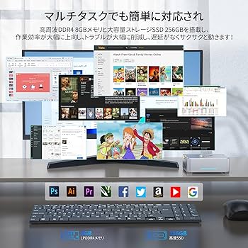 Amazon.co.jp: NIPOGI ミニpc N97 mini pc 16GB+512GB SSD