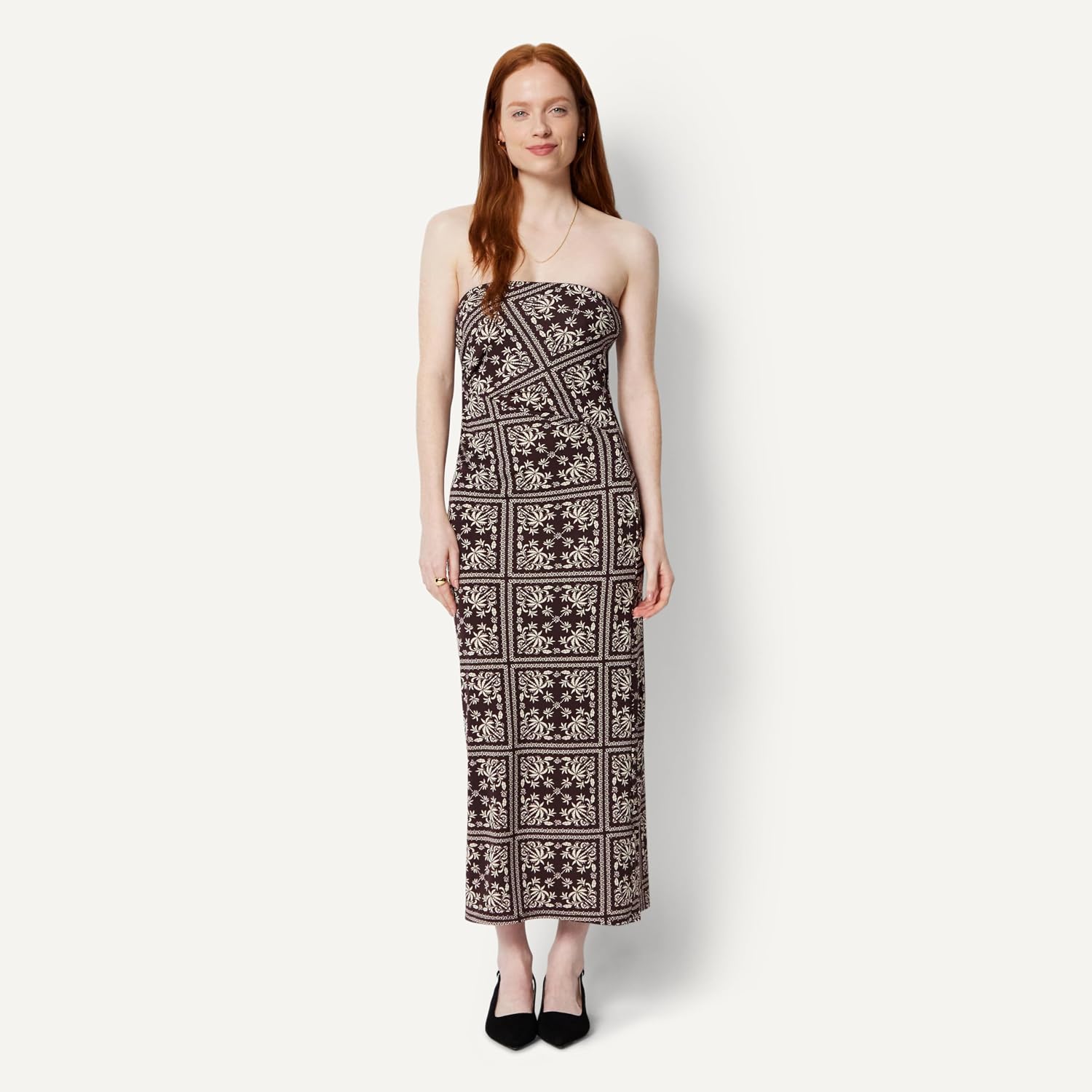 Amazon Essentials Women's Slim-Fit Matte Jersey Strapless Maxi Dress