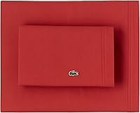 Vista 23 de Lacoste Par de fundas de almohada 100% algodón percal, sólido, gris oscuro, tamaño King