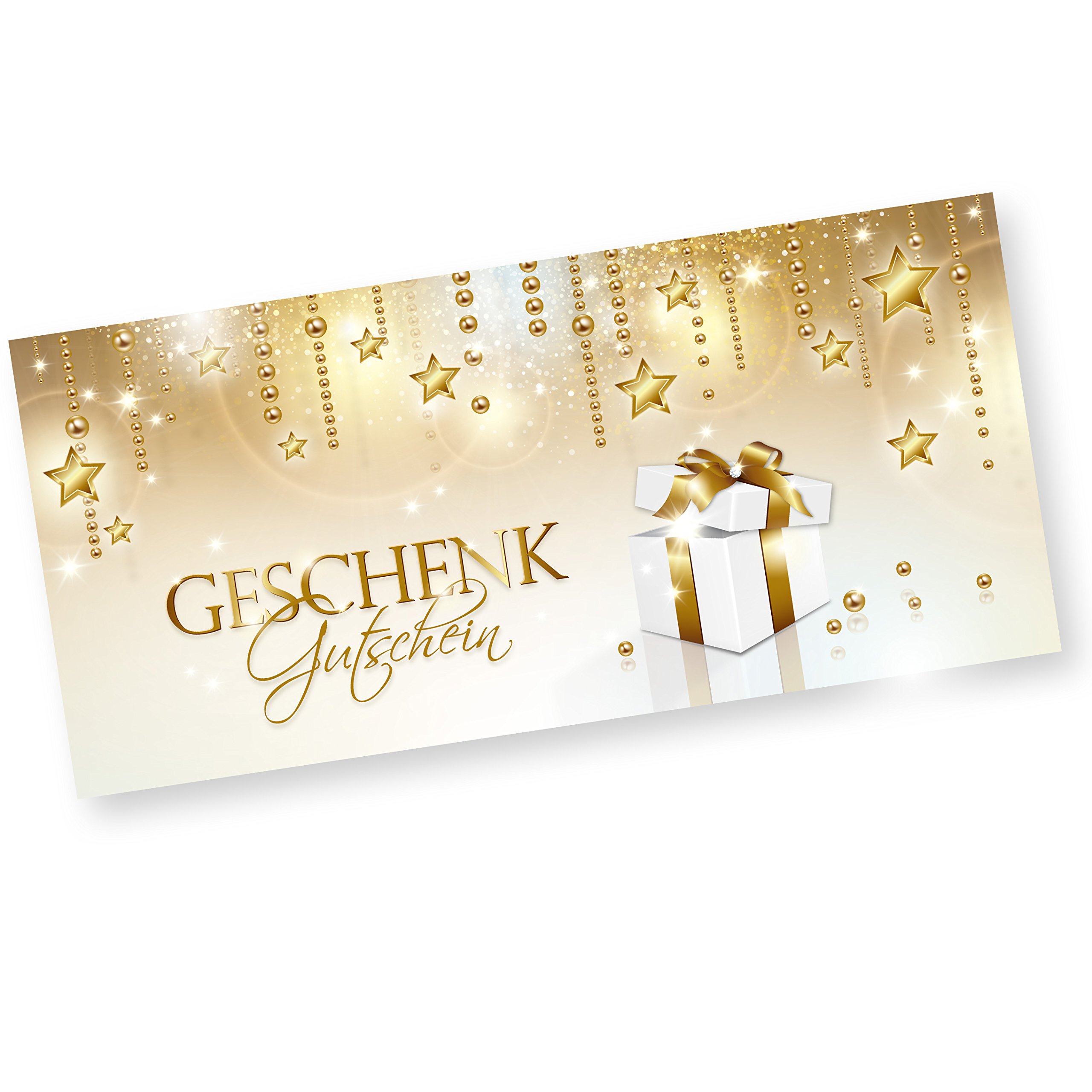 tatmotive Geschenkgutscheine Weihnachten Stardreams (250 Sets) Gutscheine Weihnachten Gutscheinkarten mit Umschläge für Kunden für Firma Gewerbe
