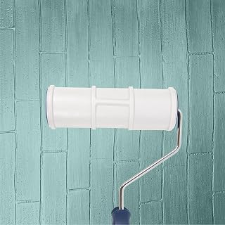 8'' Patterned Paint Roller for Wall Decoration Classic Brick Embossing Texture Rubber Roller Decorative Household DIY Paint Art Tool for Wall Decoration (2213TS)