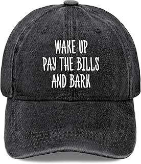 Wake Up Pay The Bills and Bark Hat for Women Funny Baseball Hats Funny Birthday Gifts for Women