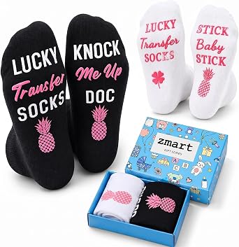 Zmart IVF Gifts - Embryo Transfer IVF Socks for Wife, Egg Retrieval Fuzzy Socks