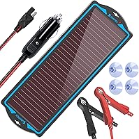 SUNAPEX 1.8W 12V Solar Trickle Charger Maintainer - Waterproof Portable Panel Kit with Charge Controller for Car Boat RV Motorcycle