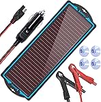 SUNAPEX 12V Solar Battery Charge: Waterproof Portable Solar Panel Kit - Battery Maintainer Trickle Charger - with Upgrade Built in Charge Controller for Car Boat RV Trailer Automotive Motorcycle