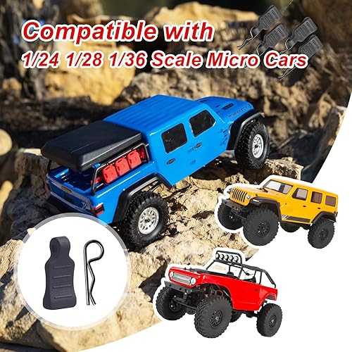 Miniatura 4 de Clips de cuerpo RC con lengüetas de tracción 124 128 RC Clips para RC Truck Crawler Drift Buggy Compatible con Axial SCX24 WLtoys K969 K989 P929