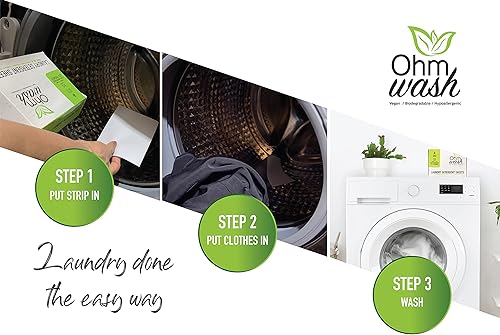 Miniatura 6 de 's Wash - Hojas de detergente para ropa, hipoalergénicas y sin tintes, sin líquido, tiras concentradas de disolución rápida, ideales para pieles