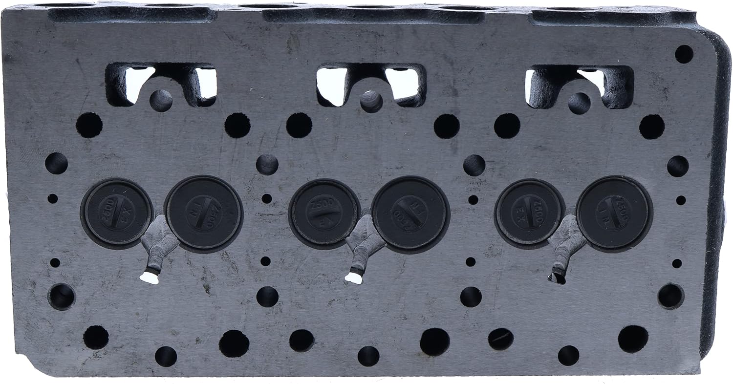 Solarhome D750 Complete Cylinder Head with Valves + Springs Installed for Kubota