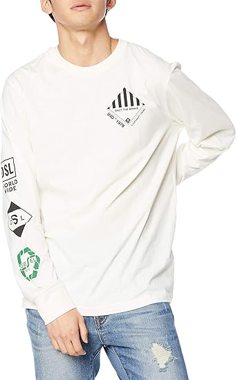 Amazon ディーゼル Diesel メンズ Tシャツ 長そで プリント サステナブル Agram Tシャツ カットソー 通販
