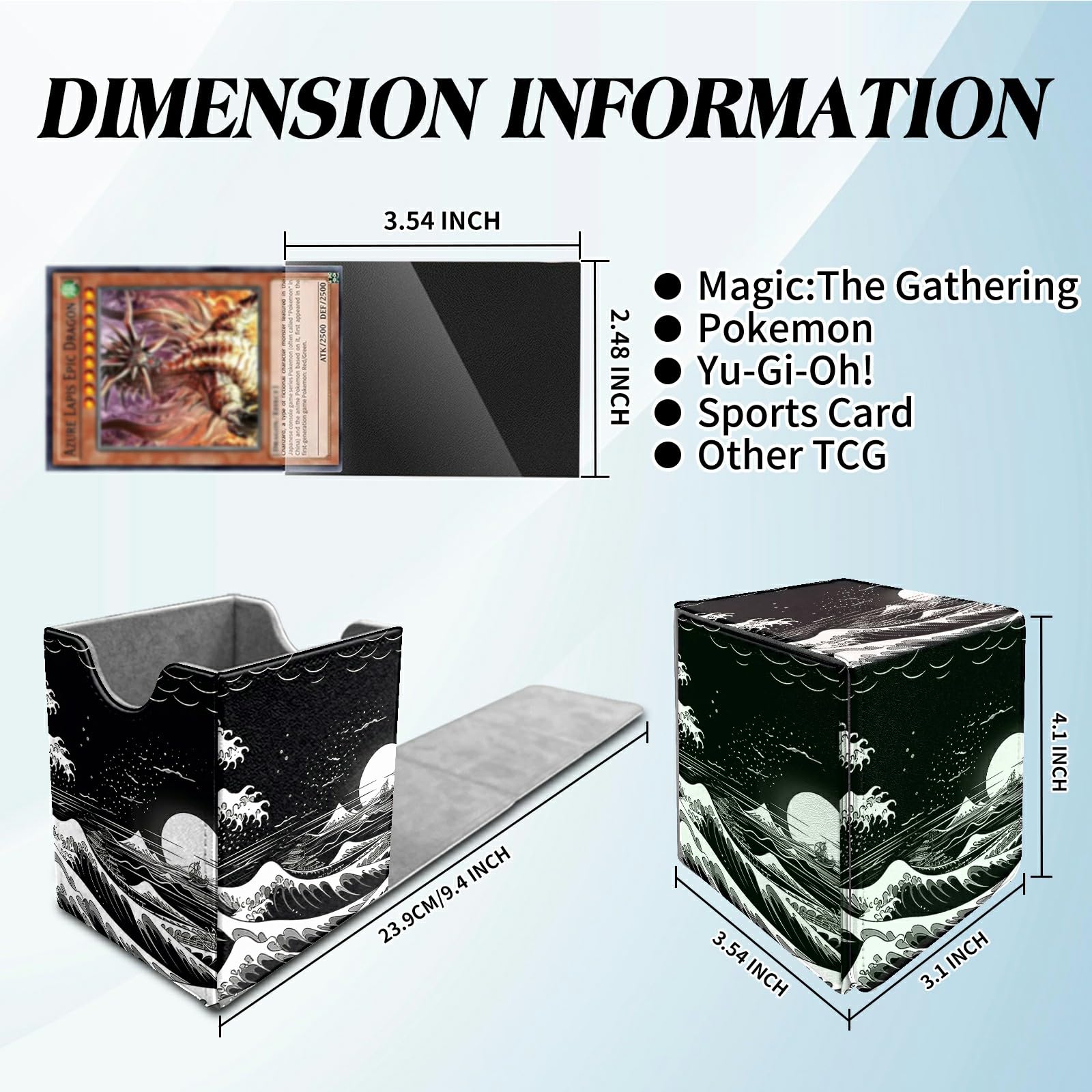 Amazon.com: BFDHGQZC Magnetic Trading Card Deck Box,Great Wave